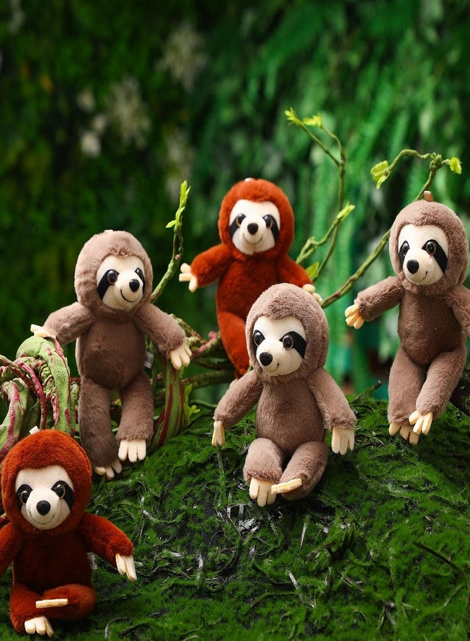 Motionchic 12 Pcs Lovely Mini Sloth Stuffed Keychain 4 Inch Valentine Animal Plush Toys Bulk Small Plushies Keychains Forest Safari Party Favors for Galentine Birthday Carnival Prize Gift Backpack Decor - Image 3